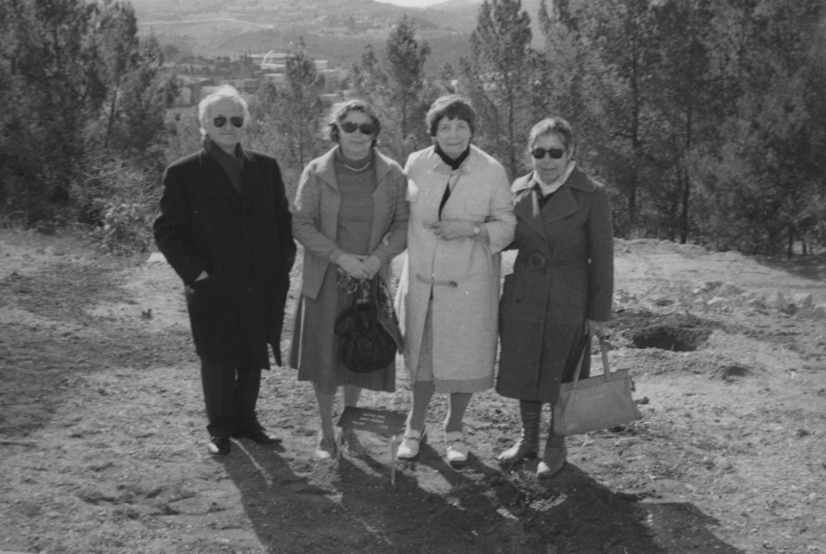 Tree planting ceremony in Honor of Zofia Poźniak at Yad Vashem in December 1979